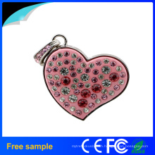Promotional Girl′s Gift Heart Crystal Pendrive Jewelry 8GB USB Flash Drive